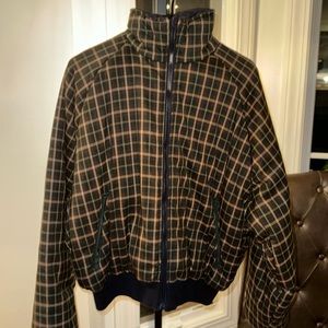 Brandy Melville reversible coat. Plaid on one side and black on other